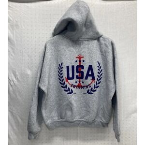 J. Crew USA Swimming Team Heritage Fleece Hoodie | Size XL